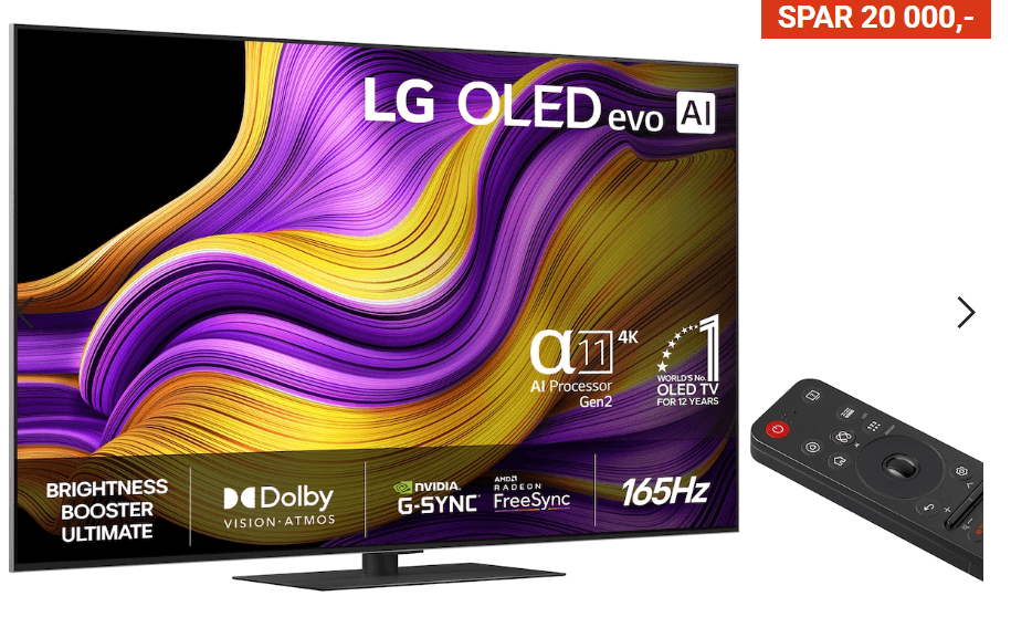 Spar 20 000 på en LG 65″ Smart TV hos Komplett